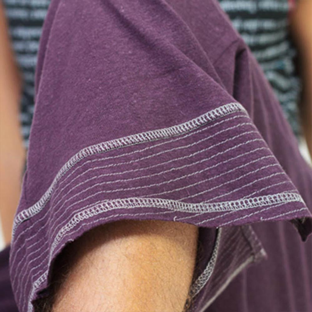 Pantalon yoga homme en chanvre biologique Prune - Coupe pantacourt