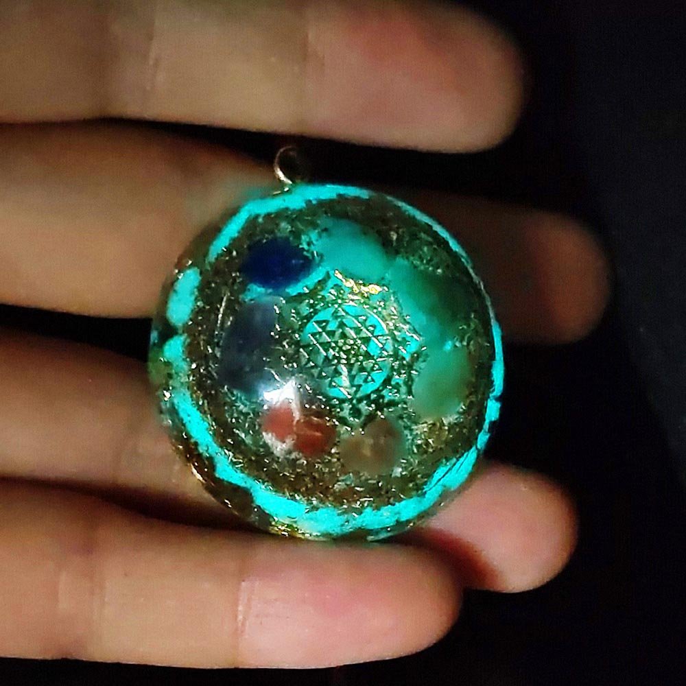 Orgonite anti onde pierres de lumière - 7 chakras Sriyantra | Accessoires-yoga