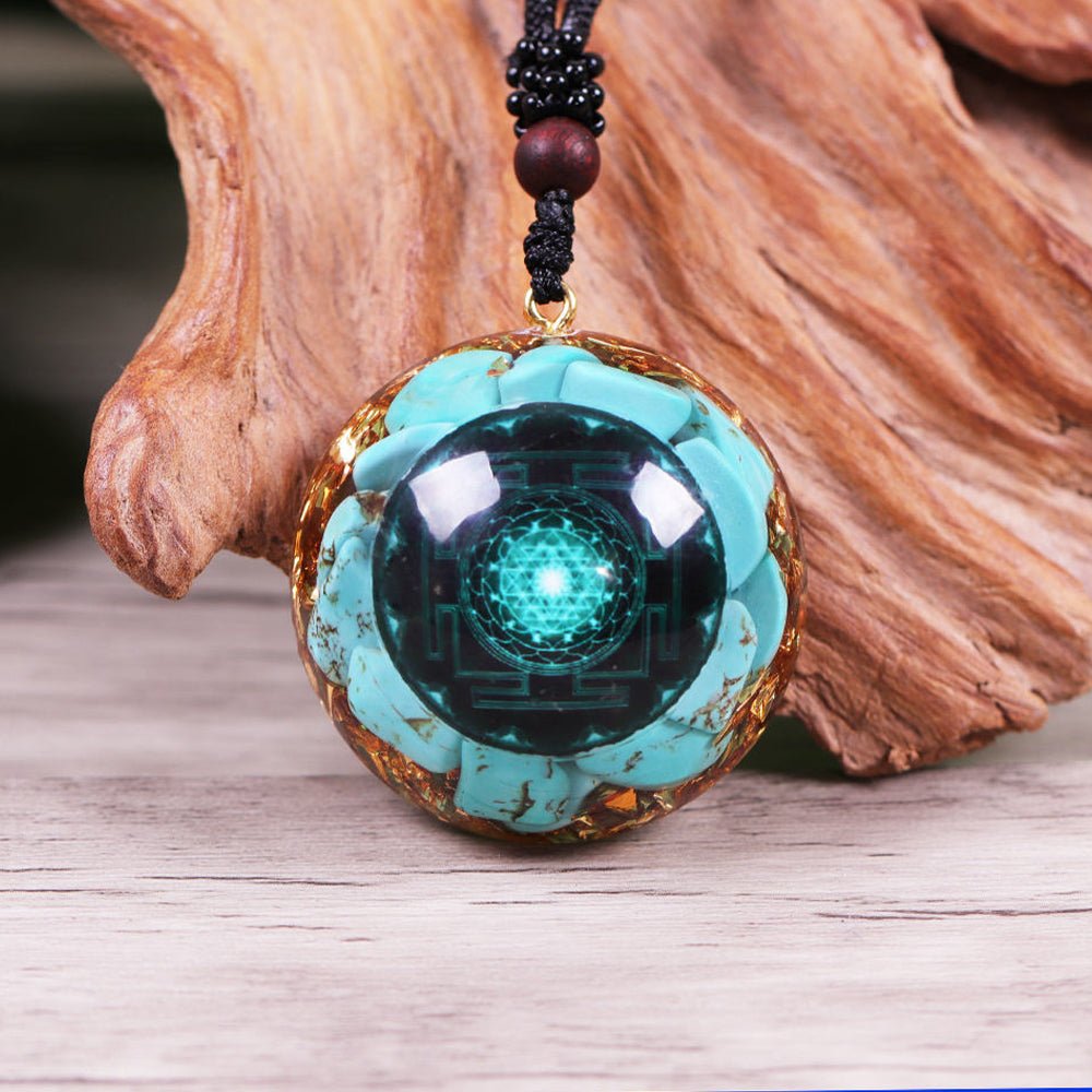  Orgonite Turquoise Sriyantra | Accessoire-yoga
