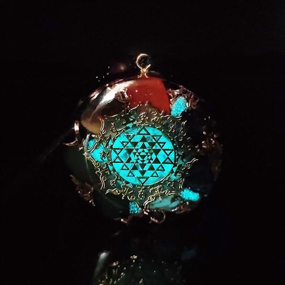 - Collier pendentif orgonite anti onde 7 chakras Obsidienne - Accessoires de yoga, vêtements et tapis de yoga au naturel