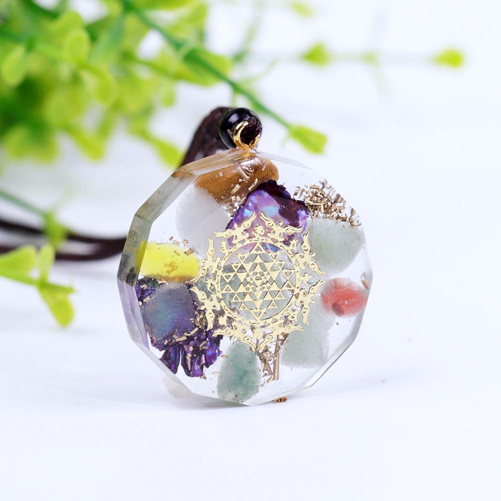 - Collier pendentif orgonite anti onde Elenna - Accessoires de yoga, vêtements et tapis de yoga au naturel