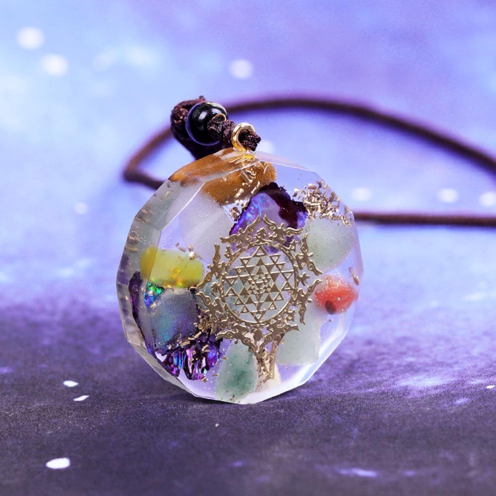 - Collier pendentif orgonite anti onde Elenna - Accessoires de yoga, vêtements et tapis de yoga au naturel