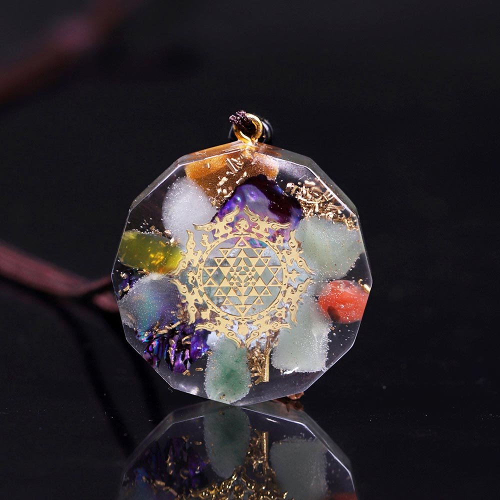 - Collier pendentif orgonite anti onde Elenna - Accessoires de yoga, vêtements et tapis de yoga au naturel