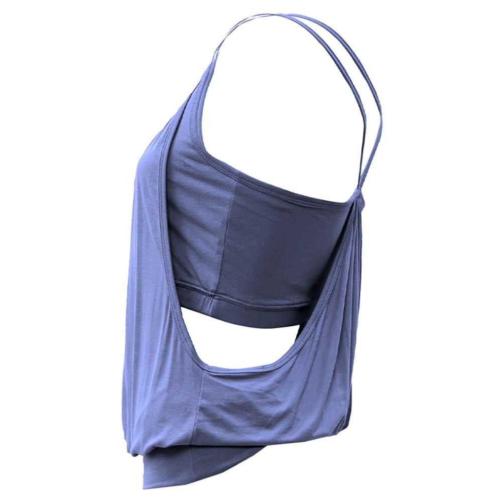 XS/S - 36/38 - Débardeur de yoga femme éco-chic, Pilates, fitness Bio certifié GOTS – bleu-gris - Accessoires de yoga, vêtements et tapis de yoga au naturel