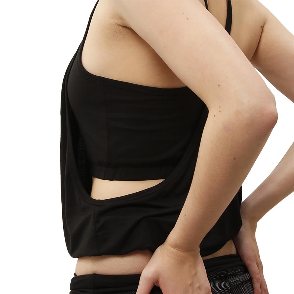 XS/S - 36/38 - Débardeur de yoga femme éco-chic, Pilates, fitness Bio certifié GOTS – Noir - Accessoires de yoga, vêtements et tapis de yoga au naturel