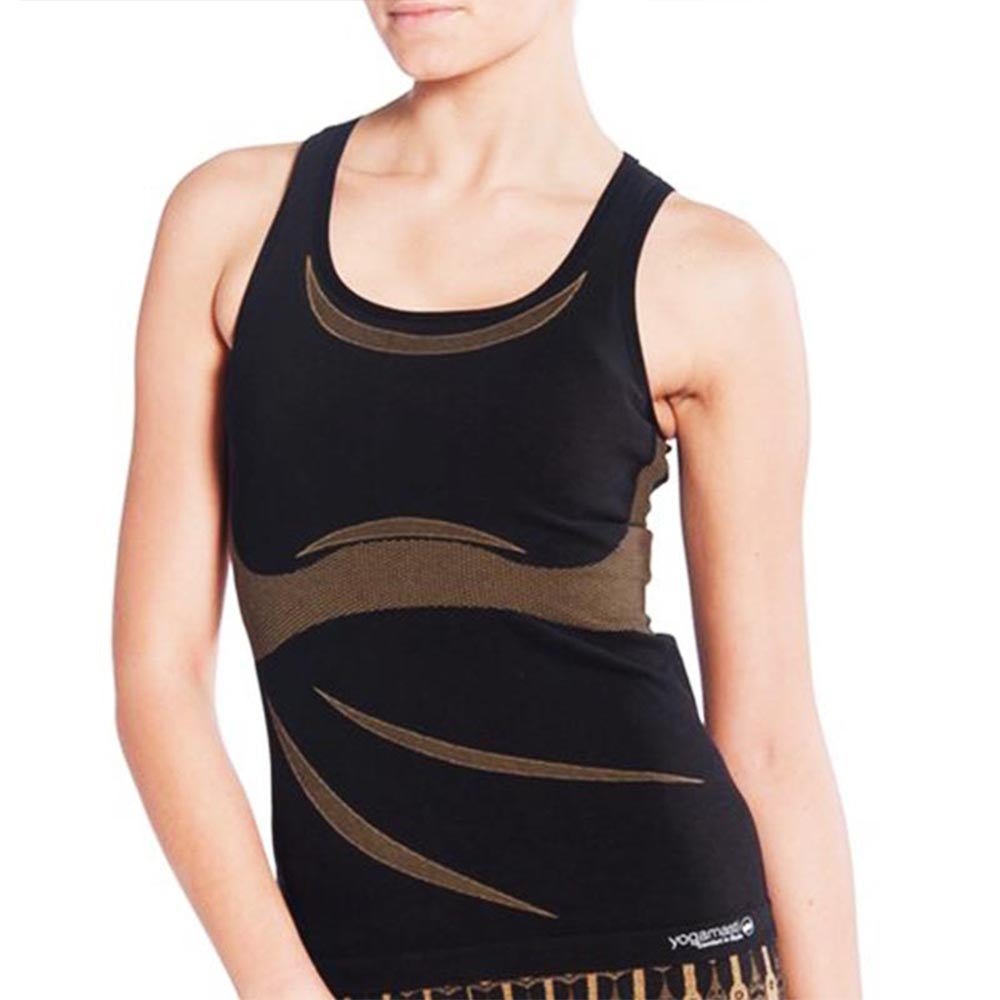 XS/S - Débardeur yoga femme 70% coton bio - sans coutures - soutien intégré - motif Om - Accessoires de yoga, vêtements et tapis de yoga au naturel