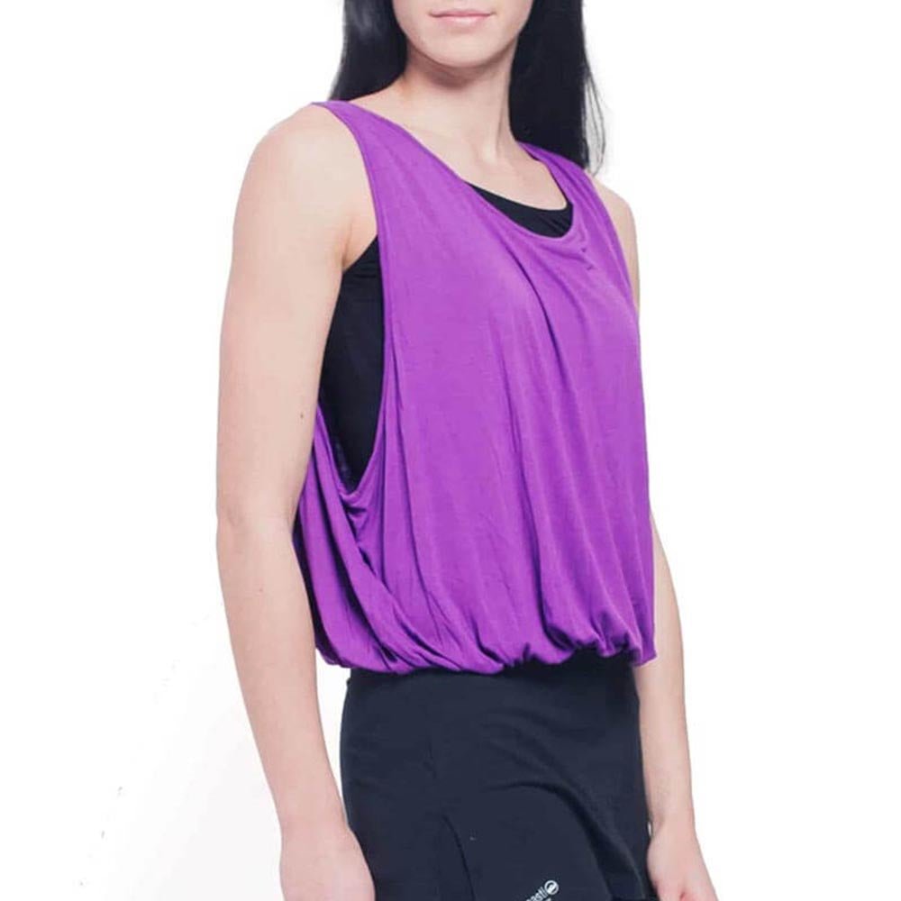 Taille unique XS à M - Débardeur yoga flow - soutien intégrée - fushia - Accessoires de yoga, vêtements et tapis de yoga au naturel