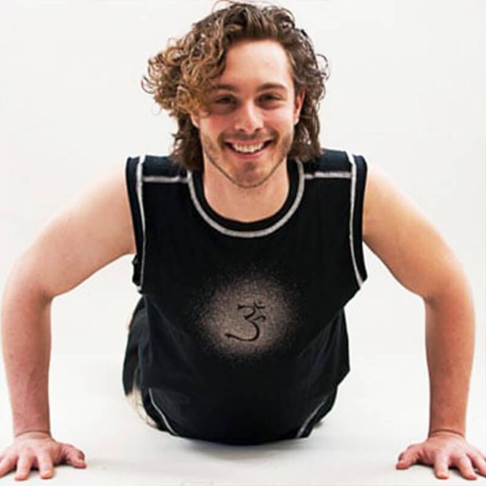 S/M - Débardeur Yoga homme coton fin - Symbole Om - Accessoires de yoga, vêtements et tapis de yoga au naturel