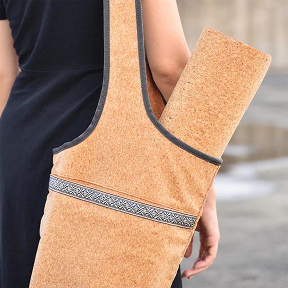 - Grand Sac de yoga fourre tout en liège 100% Végan - Accessoires de yoga, vêtements et tapis de yoga au naturel