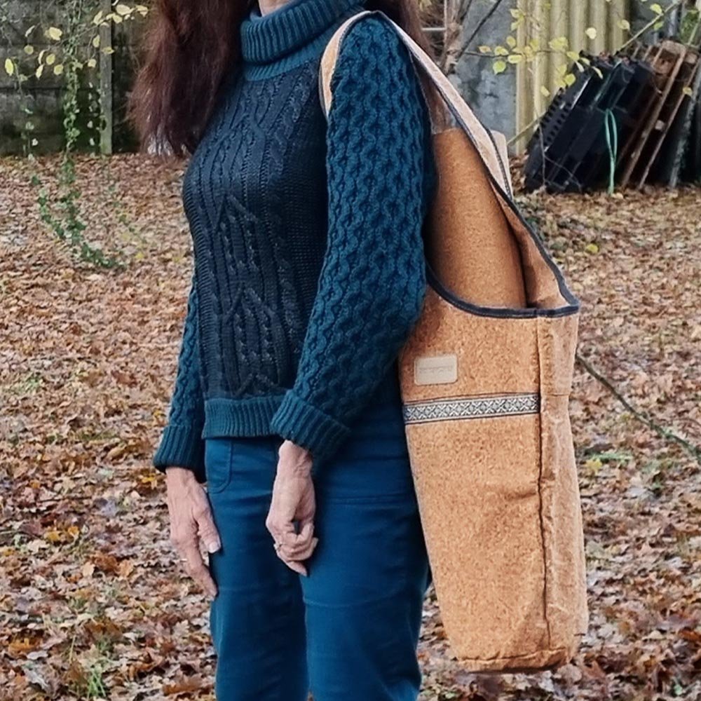 - Grand Sac de yoga fourre tout en liège 100% Végan - Accessoires de yoga, vêtements et tapis de yoga au naturel