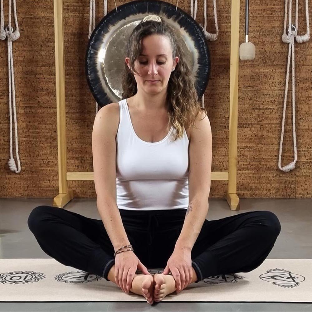 XS - Haut de yoga bambou, sans coutures - dos dentellé, soutien intégré - Blanc - Accessoires de yoga, vêtements et tapis de yoga au naturel