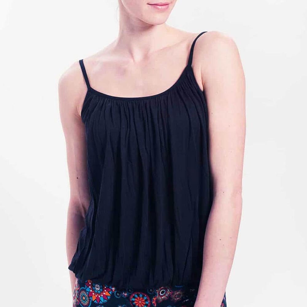 XS/S - Haut de yoga flow ample - T-shirt yoga femme soutien intégré - Noir - Accessoires de yoga, vêtements et tapis de yoga au naturel