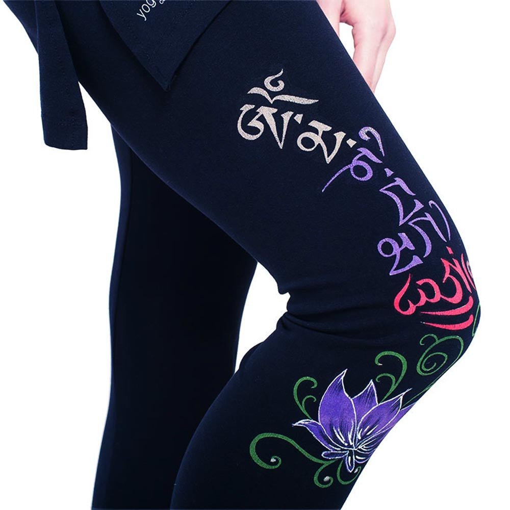 XS - Legging jupe yoga fleur de lotus mantra Om Mani Padme Hum - Accessoires de yoga, vêtements et tapis de yoga au naturel