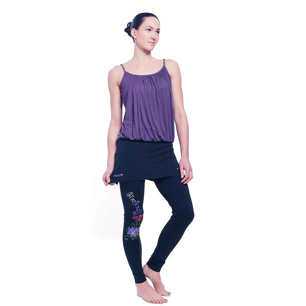 XS - Legging jupe yoga fleur de lotus mantra Om Mani Padme Hum - Accessoires de yoga, vêtements et tapis de yoga au naturel