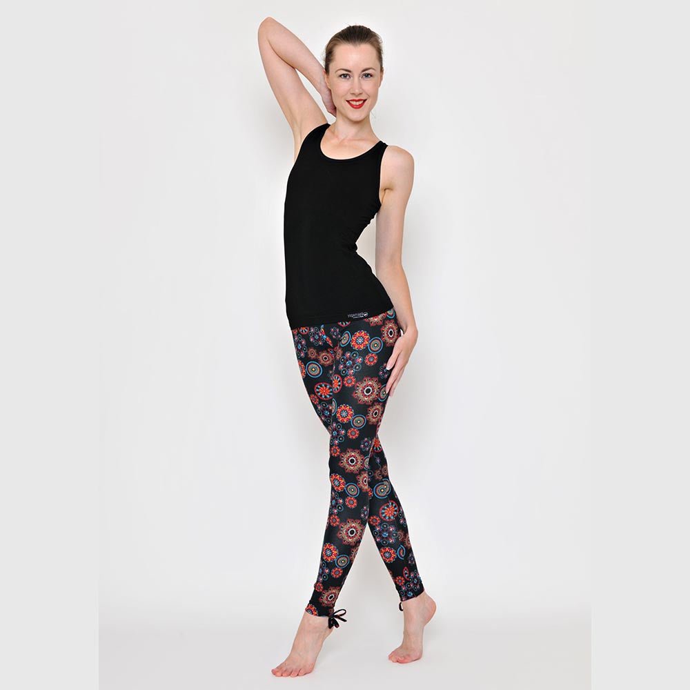 XS - Legging yoga et Pilates 95% coton prémimu - mandala énergie - Accessoires de yoga, vêtements et tapis de yoga au naturel