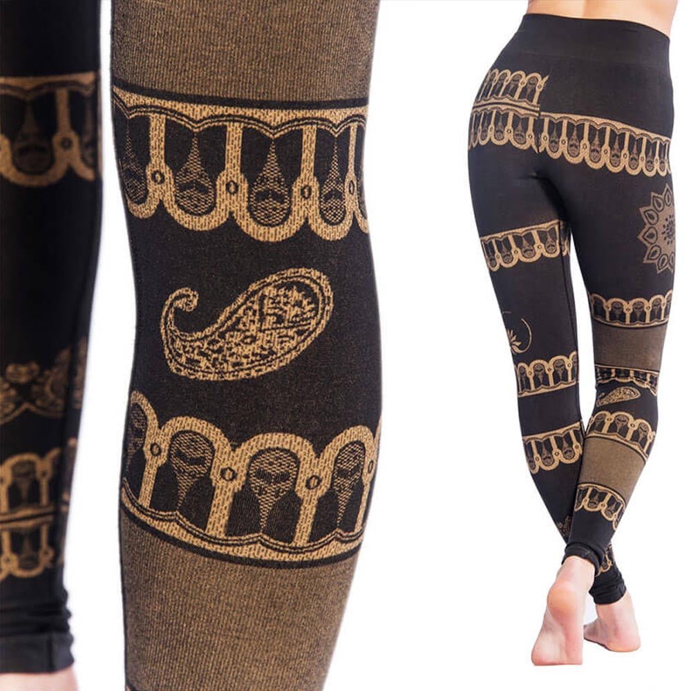XS/S - Legging yoga sans couture taille haute 70% coton bio certifié GOTS - anti sueur - Accessoires de yoga, vêtements et tapis de yoga au naturel
