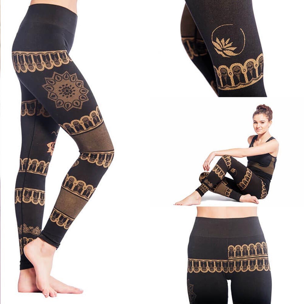 XS/S - Legging yoga sans couture taille haute 70% coton bio certifié GOTS - anti sueur - Accessoires de yoga, vêtements et tapis de yoga au naturel