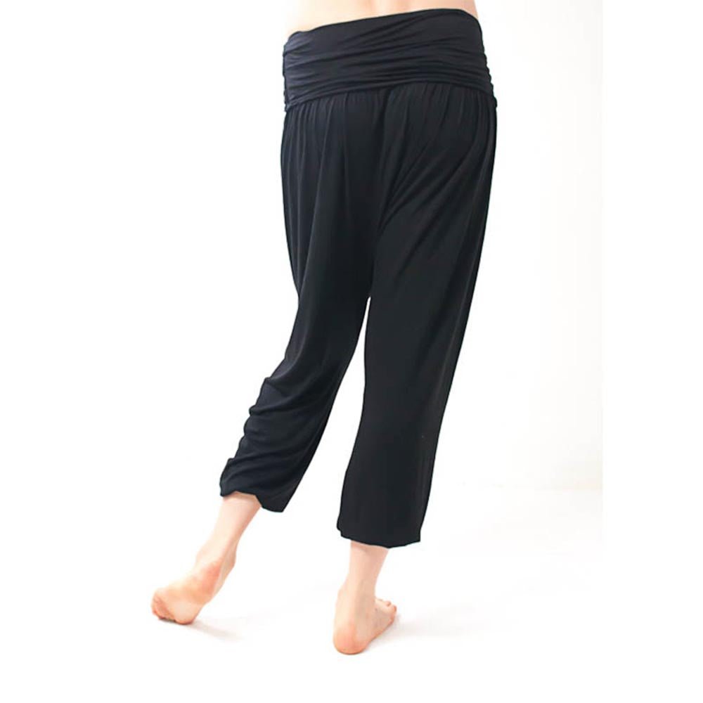 XS/S - Pantalon yoga flow Bambou - Sarouel yoga performance et élégance Noir - Accessoires de yoga, vêtements et tapis de yoga au naturel