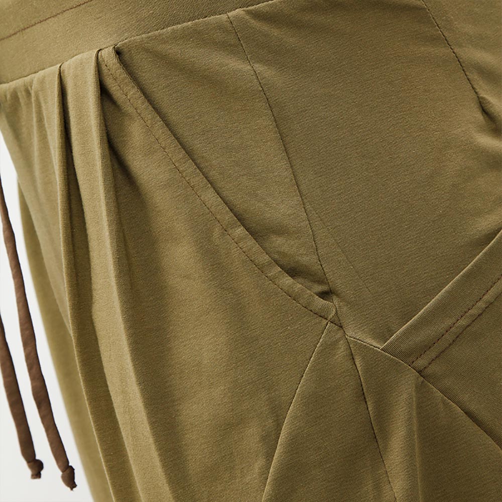S/M - (38/40) - Pantalon yoga homme coton Bio certifié GOTS -Quatre poches - vert olive - Accessoires de yoga, vêtements et tapis de yoga au naturel