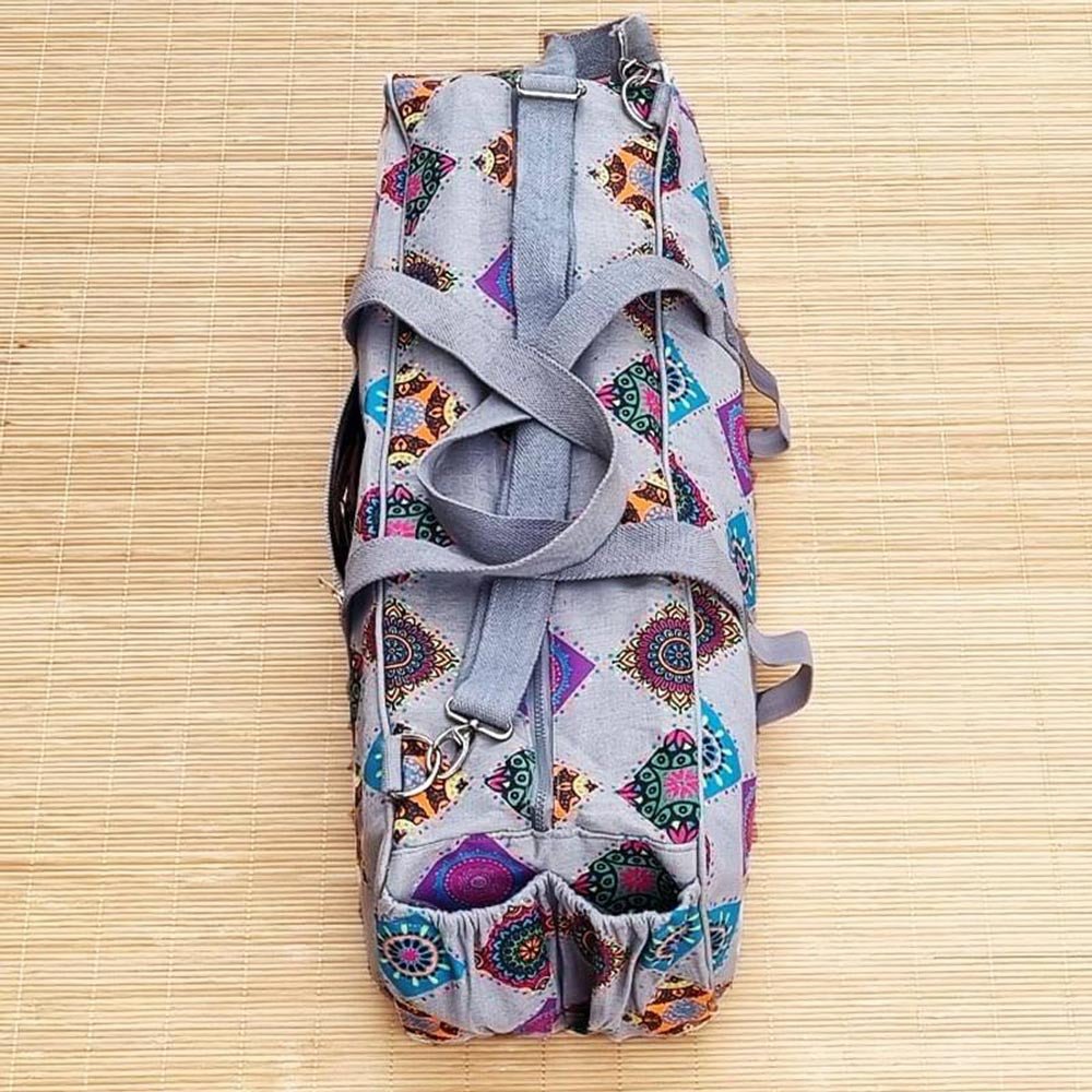 - Sac de sport, yoga, Pilates et fitness extra large Mandalas imprimés - Accessoires de yoga, vêtements et tapis de yoga au naturel