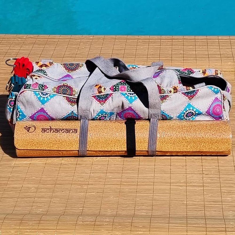 - Sac de sport, yoga, Pilates et fitness extra large Mandalas imprimés - Accessoires de yoga, vêtements et tapis de yoga au naturel