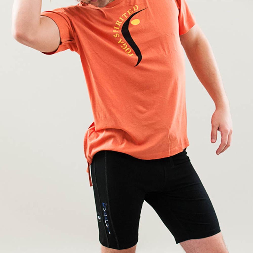 S/M - Short de Yoga et Pilates Homme 95% coton premium- Confort Yogi Noir - Accessoires de yoga, vêtements et tapis de yoga au naturel