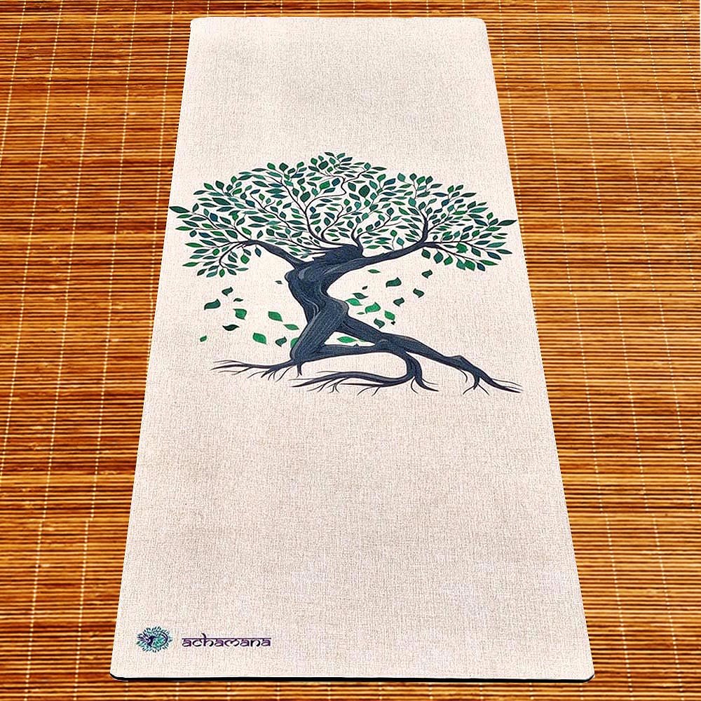 - Tapis de yoga caoutchouc & chanvre 4,5mmx61cmx1,83m Abre de vie + Sac yoga - Accessoires de yoga, vêtements et tapis de yoga au naturel