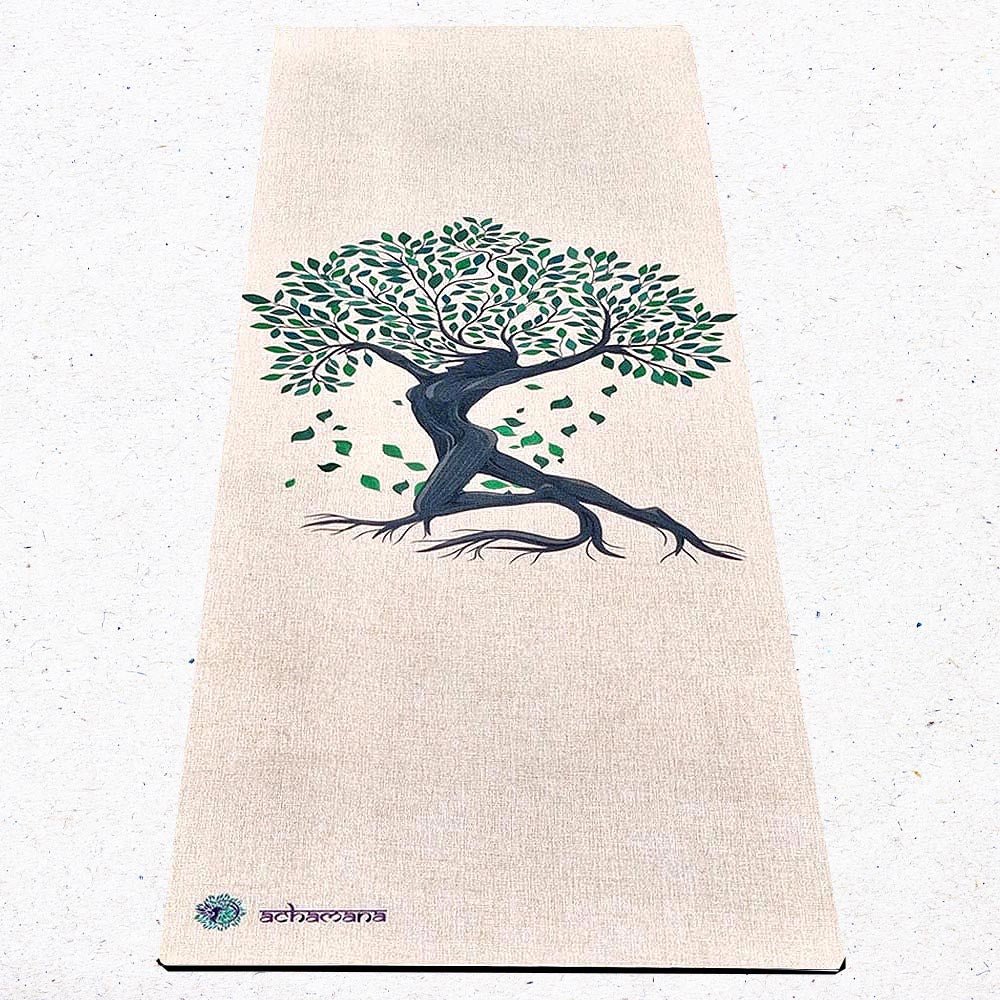 - Tapis de yoga caoutchouc & chanvre 4,5mmx61cmx1,83m Abre de vie + Sac yoga - Accessoires de yoga, vêtements et tapis de yoga au naturel