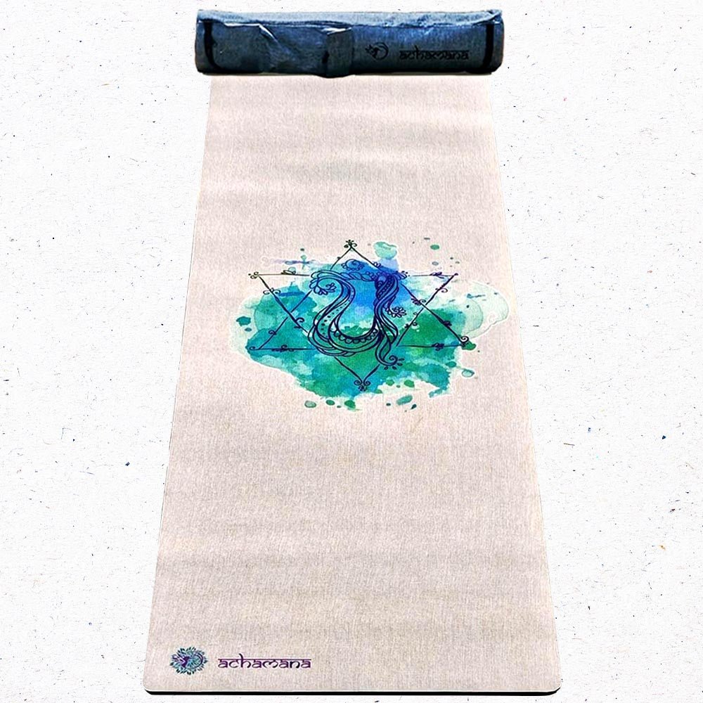 - Tapis de yoga caoutchouc & chanvre 4,5mmx61cmx1,83m chakra coeur + Sac yoga - Accessoires de yoga, vêtements et tapis de yoga au naturel