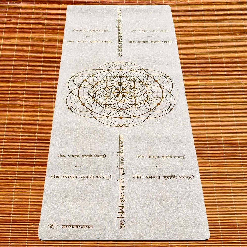 - Tapis de yoga caoutchouc & chanvre 4,5mmx61cmx1,83m Mantra de la Paix + Sac yoga - Accessoires de yoga, vêtements et tapis de yoga au naturel