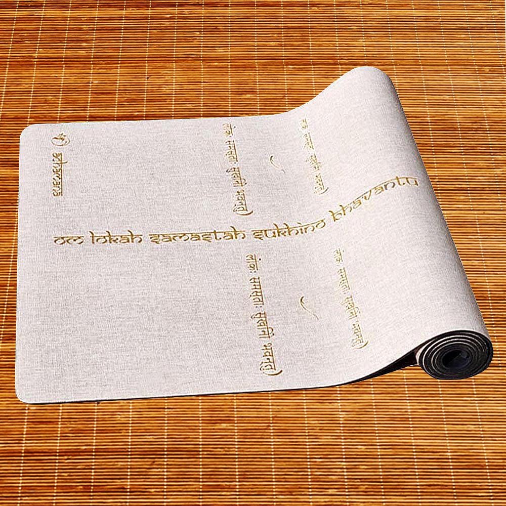 - Tapis de yoga caoutchouc & chanvre 4,5mmx61cmx1,83m Mantra de la Paix + Sac yoga - Accessoires de yoga, vêtements et tapis de yoga au naturel