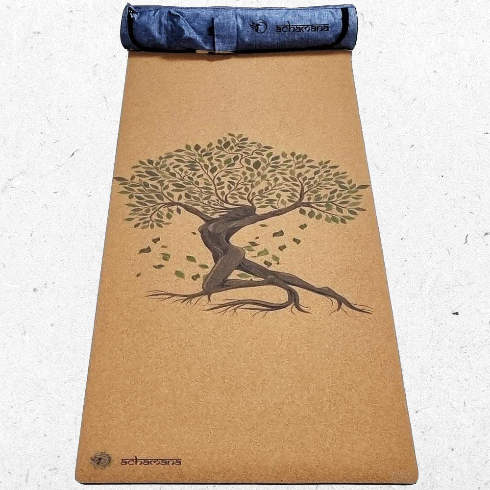- Tapis de yoga caoutchouc & liège 5mmx68cmx1,83m 7 Chakras Or - Accessoires de yoga, vêtements et tapis de yoga au naturel