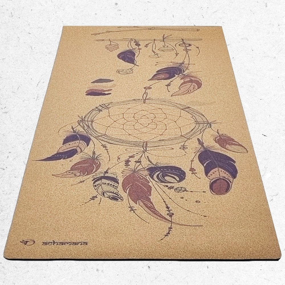 - Tapis de yoga caoutchouc & liège 5mmx68cmx1,83m - Attrape rêves - Accessoires de yoga, vêtements et tapis de yoga au naturel