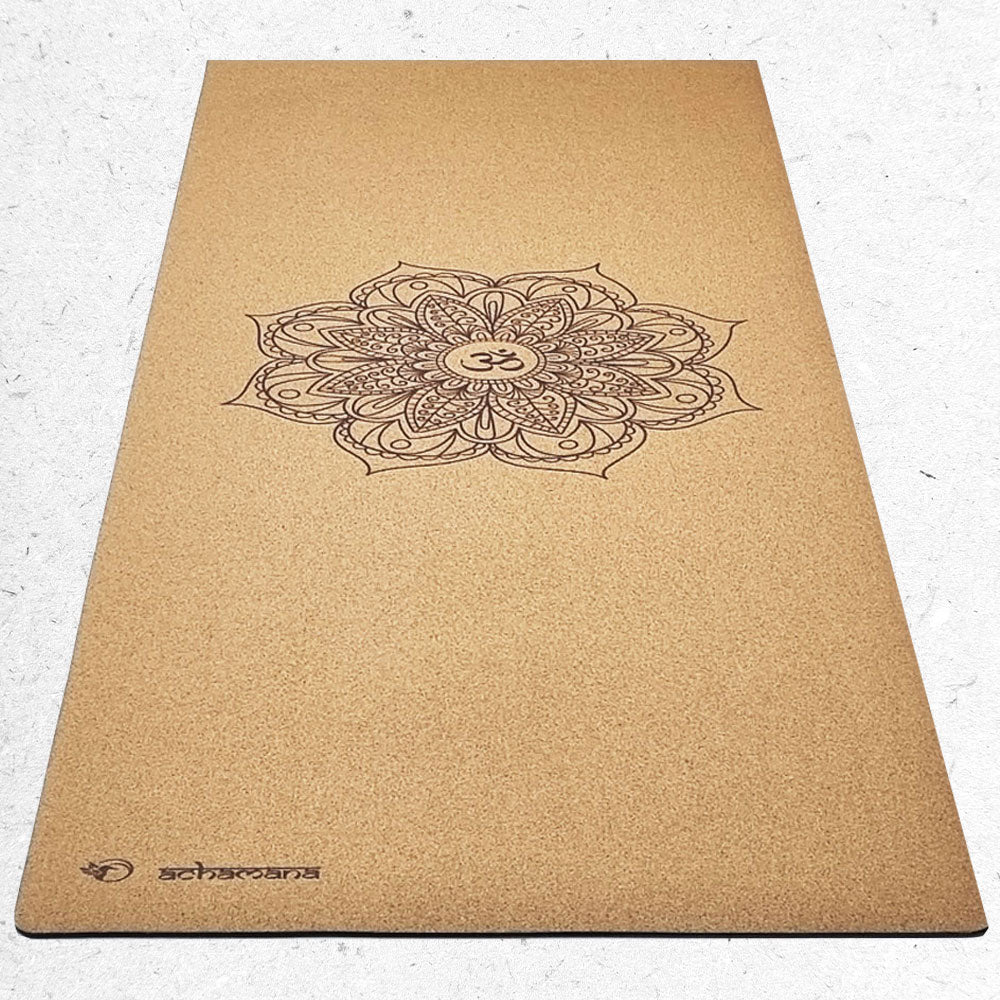 - Tapis de yoga caoutchouc & liège 5mmx68cmx1,83m motif Mandala - Accessoires de yoga, vêtements et tapis de yoga au naturel