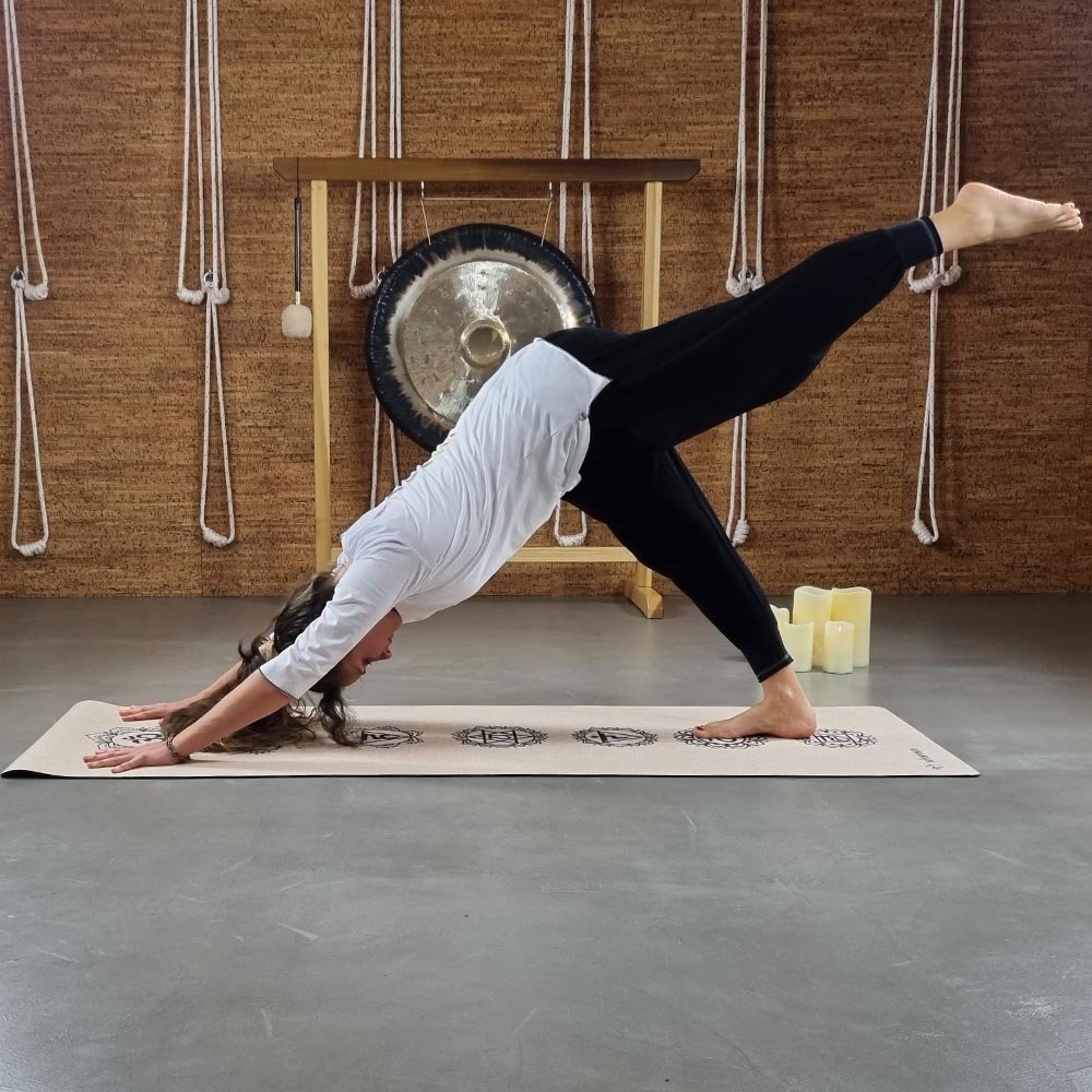 - Tapis de yoga caoutchouc & microfibre 5mmx68cmx1,83m - 7 Chakras + Sac yoga - Accessoires de yoga, vêtements et tapis de yoga au naturel