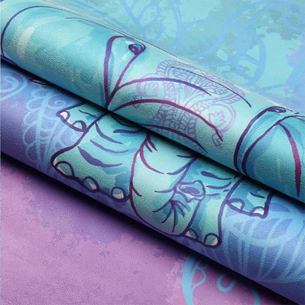 - Tapis de yoga caoutchouc & microfibre 5mmx68cmx1,83m - Eléphant + Sac yoga - Accessoires de yoga, vêtements et tapis de yoga au naturel