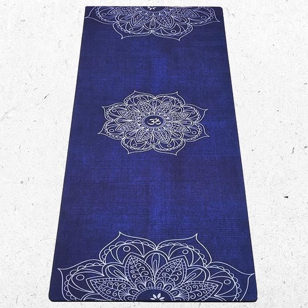 - Tapis de yoga caoutchouc & microfibre 5mmx68cmx1,83m - Mandala + Sac yoga - Accessoires de yoga, vêtements et tapis de yoga au naturel