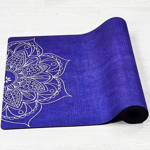 - Tapis de yoga caoutchouc & microfibre 5mmx68cmx1,83m - Mandala + Sac yoga - Accessoires de yoga, vêtements et tapis de yoga au naturel