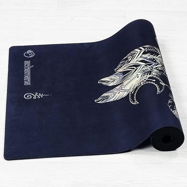 - Tapis de yoga caoutchouc & microfibre 5mmx68cmx1,83m - Sriyantra + Sac yoga - Accessoires de yoga, vêtements et tapis de yoga au naturel