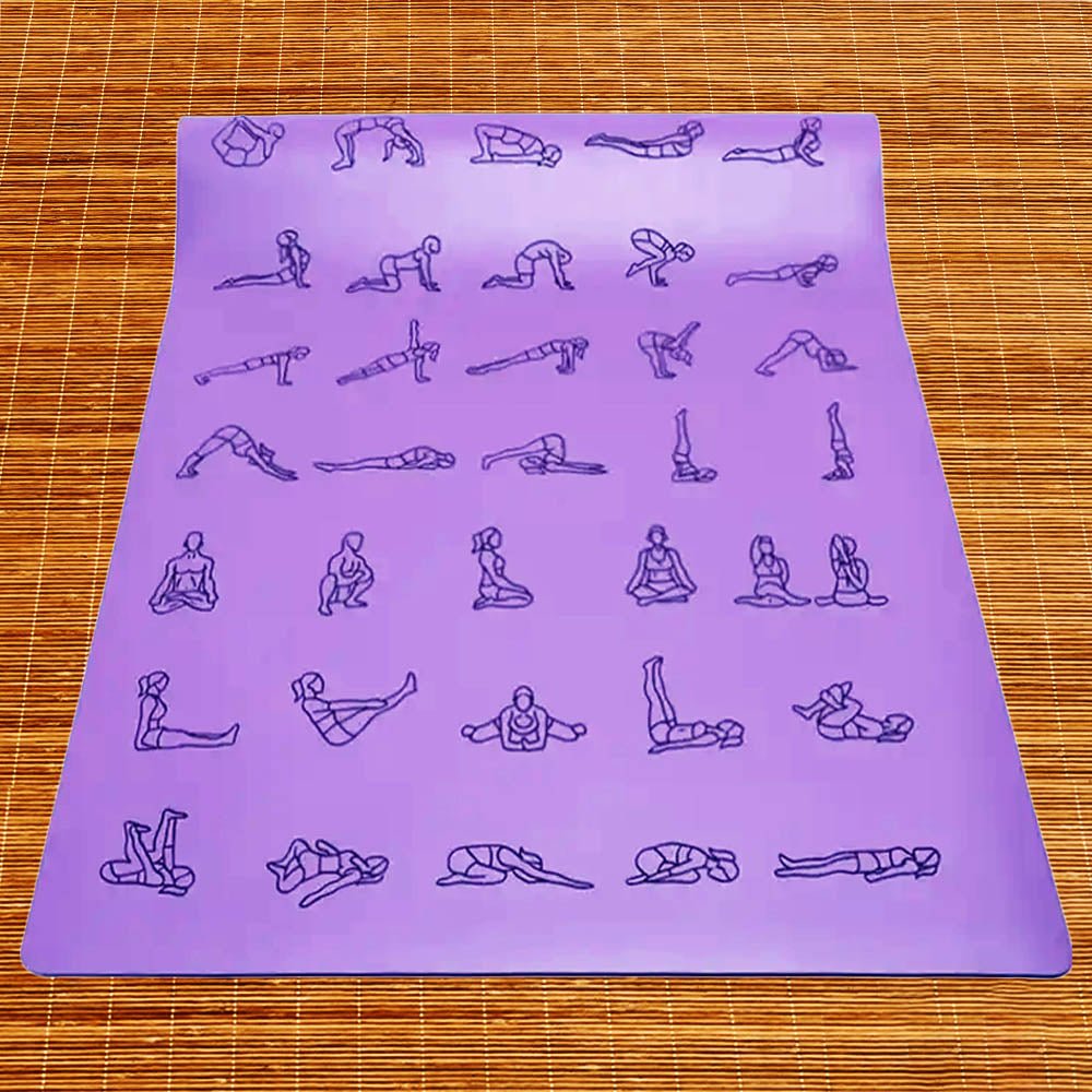 - Tapis de yoga Caoutchouc & PU 5mm - Asanas - Grip mains sèches & humides - Accessoires de yoga, vêtements et tapis de yoga au naturel