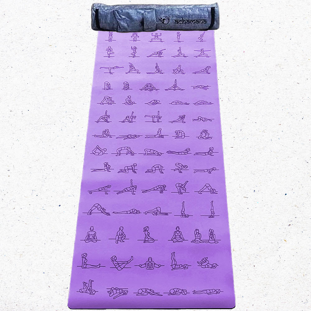- Tapis de yoga Caoutchouc & PU 5mm - Asanas - Grip mains sèches & humides - Accessoires de yoga, vêtements et tapis de yoga au naturel