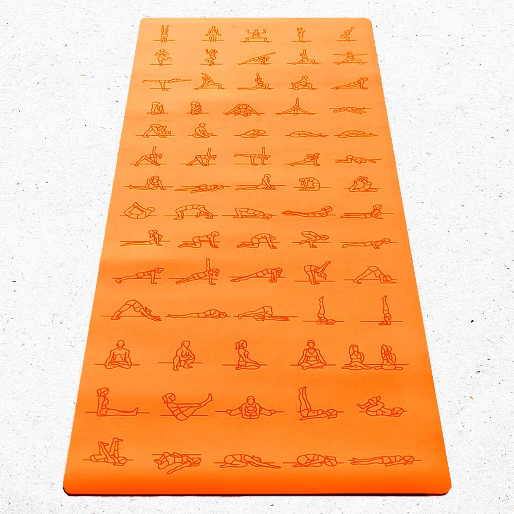- Tapis de yoga Caoutchouc & PU 5mm - Postures - Grip mains sèches & humides - Accessoires de yoga, vêtements et tapis de yoga au naturel