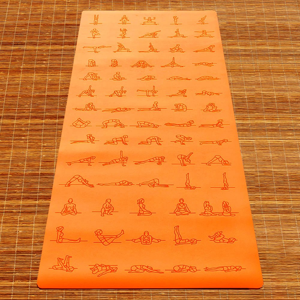 - Tapis de yoga Caoutchouc & PU 5mm - Postures - Grip mains sèches & humides - Accessoires de yoga, vêtements et tapis de yoga au naturel