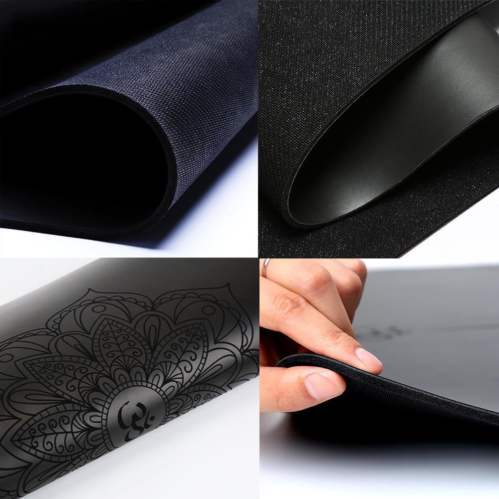 - Tapis de yoga Caoutchouc-Similicuir 5mm - Mandala - Grip mains sèches & humides - Accessoires de yoga, vêtements et tapis de yoga au naturel