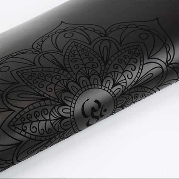 - Tapis de yoga Caoutchouc-Similicuir 5mm - Mandala - Grip mains sèches & humides - Accessoires de yoga, vêtements et tapis de yoga au naturel