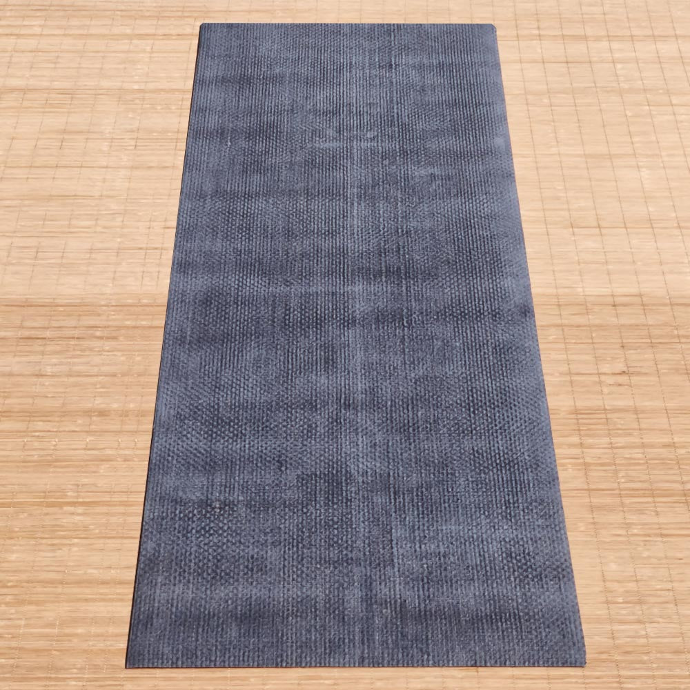 - Tapis de yoga gomme naturelle & fibres de jute - Fabrication artisanale - 4 mm Gris - Accessoires de yoga, vêtements et tapis de yoga au naturel