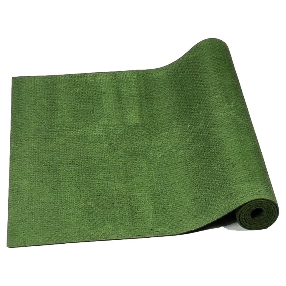 - Tapis de yoga gomme naturelle & fibres de jute - Fabrication artisanale - 4 mm Vert - Accessoires de yoga, vêtements et tapis de yoga au naturel
