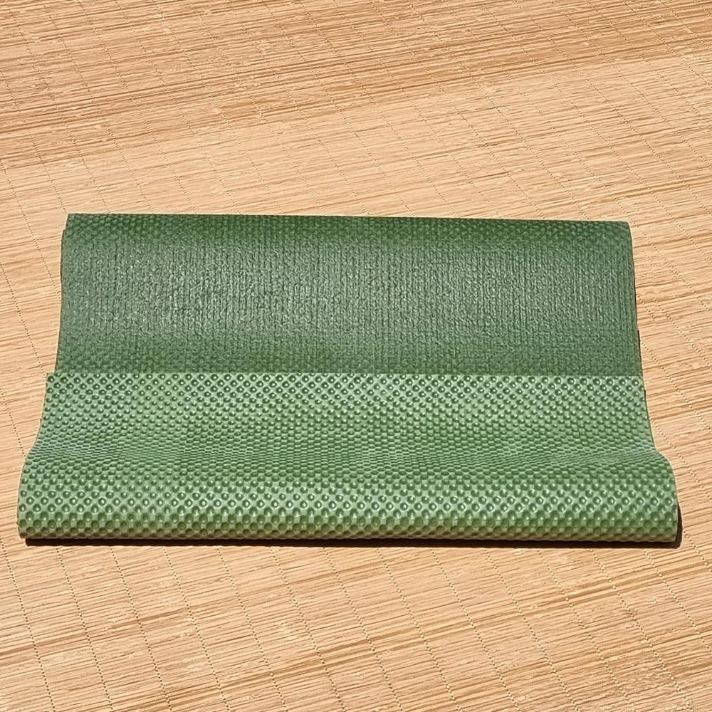 - Tapis de yoga gomme naturelle & fibres de jute - Fabrication artisanale - 4 mm Vert - Accessoires de yoga, vêtements et tapis de yoga au naturel