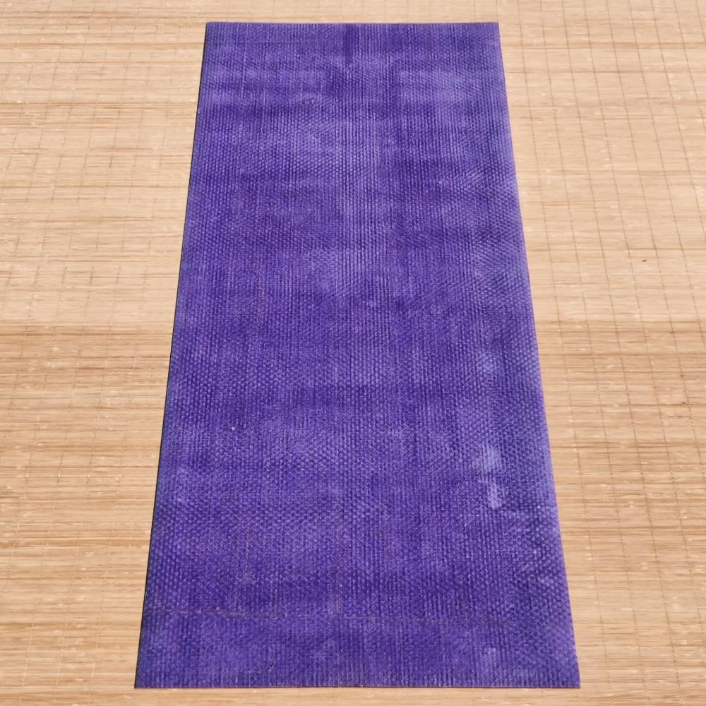 - Tapis de yoga gomme naturelle & fibres de jute - Fabrication artisanale - 4 mm violet - Accessoires de yoga, vêtements et tapis de yoga au naturel