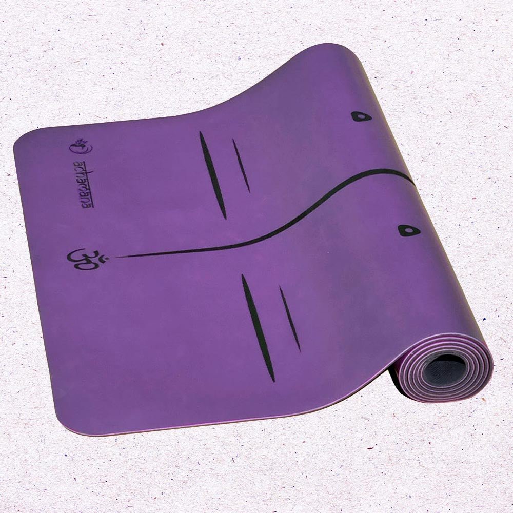 - Tapis de yoga gomme-Similicuir 5mm - Mandala - Grip mains sèches & humides - Accessoires de yoga, vêtements et tapis de yoga au naturel